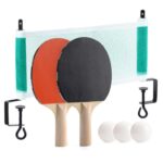 Toyrific Baseline Table Tennis Ping Pong Set with 2 Bats, 3 Balls And Net, Outdoor Indoor Family Games