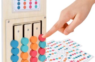 Toys for 4 5 6 Year Old Boy Girls:Kids Boys Toys Age 4-5-6 Wooden IQ Puzzle Game Birthday Gifts for 4-7 Year Old Boys Educational Learning Toy for 3Year Olds Magnetic Maze with 12 Cards