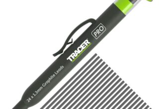 Tracer Pro Series, Precision Pencil Refill Lead Set 24 x 1.3mm Graphite Leads for Carpenters Pencil