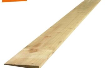 Treated Green or Brown Feather Edge Fence Board 125 x 22mm x 1800mm