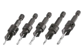 Trend 5-Piece Quick Release Countersink Set, 1/4 Inch Hex Shank, Tool Steel Body, HSS Drill Bit, 5 Pack, QR/CS/SET