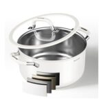 Tri-Ply Stainless Steel Stock Pot 6-Quart with Lid, Induction Ready