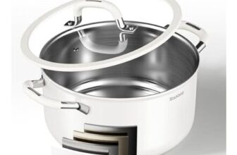Tri-Ply Stainless Steel Stock Pot 6-Quart with Lid, Induction Ready