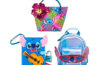 Triple Pack Backpack, Bag & Journal with 15 Micro Surprises – Disney Stitch