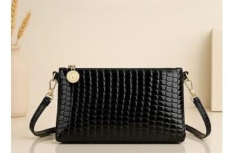 Triple Zip Crossbody Purse – Lightweight Vegan Leather Adjustable Shoulder Strap