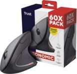 Trust Verto 60 Pack – 60x Wireless Ergonomic Mouse, Vertical Mouse with Storable USB Micro-receiver, 6 Buttons, Illuminated Mouse for Right Hand Users for PC, Laptop, Mac, Batteries Included – Black
