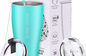 Tumbler 30 OZ/850ML, Insulated Coffee Cup with Lid and Straw, Double Walled Vacuum Stainless Steel Mug, Reusable Travel Flask for Hot and Cold Drink, Ice Smoothie, BPA Free