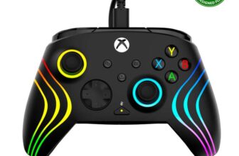 Turtle Beach Afterglow Wave Black Wired RGB Gaming Controller with Mappable Buttons, Black