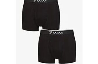 Two Pack of Black Plain Bamboo Trunks