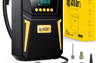 Tyre Inflator Air Compressor – Digital Car Tyre Pump 12V DC,Portable Car Accessories for Men,Electric Air Pump 150 PSI For Car Tyres,Bikes,Football,Preset Tyre Pressure & Auto Shutoff