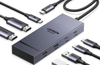 UGREEN Laptop Docking Station Dual Monitor, Revodok Pro 7-in-1 USB C Hub – Prime Exclusive – Sold by UGREEN GROUP LIMITED UK / FBA