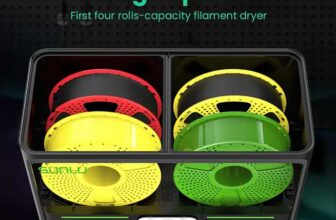 UNLU S4 3D Filament Dryer Support PLA PETG PLA 4 Rolls 1KG 1.75/2.85/3MM Filament Gear Easy Operation
