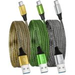 USB C Charger Cable,USB to USB C Cable 3Pack 1.8M/6FT,Long Type C Fast Charging Cable Compatible with iPhone 17 16 15,Samsung Galaxy S24/S23/S22/S21/S20,Note 10/9/8,Huawei,HTC,LG,Moto,Google Pixel