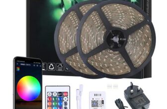 Ubanner 20m RGB LED Strip Lights with Remote, CE Adapter