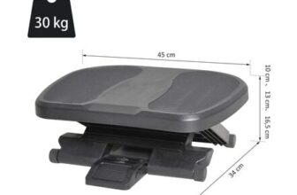 Under-Desk Footrest Height Angle Tilt Anti-Slip Pads Circulation Relief