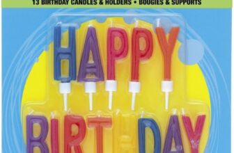 Unique Party 71190 – Letter Happy Birthday Candles in Holders, Set of 13