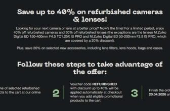 Up to 40% discount on REFURBISHED OM SYSTEM Camera & Lenses – (12 months Warranty) W/Code additional 3.15%-5.25% w/ TopCashBack