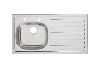 Utility Stainless Steel 1 Bowl Sink & Drainer