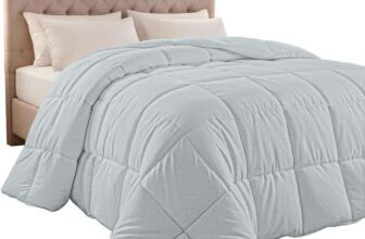 Utopia Bedding Comforter Duvet Insert – Quilted Comforter with Corner Tabs – Box Stitched Down Alternative Comforter (Twin, Light Grey