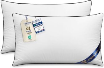 Utopia Bedding Cushion Inner Pads (Pack of 2), 30×50 cm (12 x 20 inches) Cushion Stuffer Inserts, Hollowfibre Piping Pillows (White)