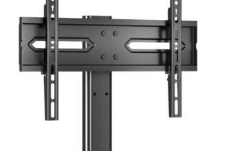 Utopia Home Universal TV Stand for 24-60 Inch TVs, Height Adjustable Tv Table Top Stand with 50 Degree Swivel, Max VESA 400x400mm, Up to 45 KG (99 lbs), Tempered Glass Base & Cable Management (Black)