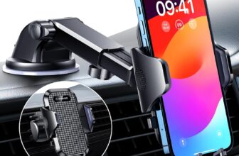 VANMASS Car Phone Holder 2026 BEST 85 lbs Strongest Suction & Vent Clip True Military-Grade Patent Universal Mobile Vehicle Mount Dashboard Windscreen Van Cradle for 17 Pro Max 16 15 14 Samsung