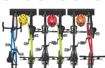VOUNOT Bike Wall Mounted Rack for 6 Bikes & 3 Helmets