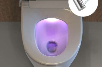 VOVO VB-4100SR Round Electric Smart Bidet Heated Toilet Seat, Deodorization, Warm Water, LED with Dryer, S/S Nozzle