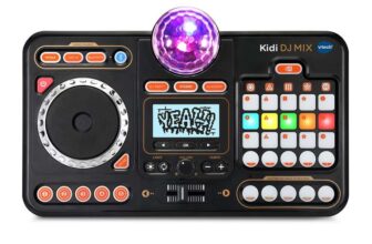 VTech Kidi DJ Mix (Black), Toy DJ Mixer for Kids with 15 Tracks and 4 Music Styles, with Lights and Effects, Educational Toy