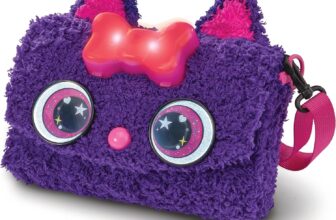 VTech Sew & Style Kitty Bag, Sewing & Crafting Kit with Soft Yarn, Included Strap & Light-Up Bow with Music & Light Effects, Creative Toy, Gift for 5, 6, 7 Years, English Version