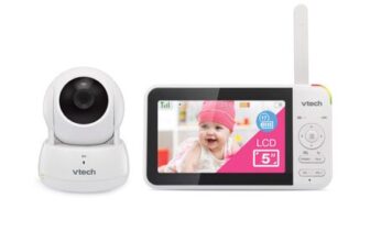 VTech VM924 Video Baby Monitor with Pan-Tilt, 5-Inch LCD