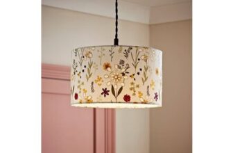 ValueLights Flora Small Floral Embroidered Drum Shade