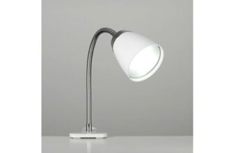 ValueLights Huey Single White Clip on LED Lamp