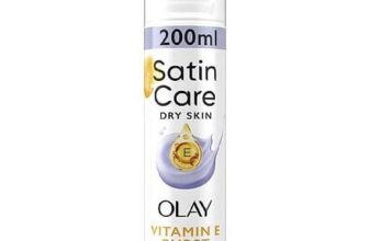 Venus Satin Care Shaving Gel for Dry Skin with Olay & Vitamin E – 200ml