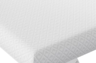 Vesgantti 4 Inch Memory Foam Mattress Topper Double, Gel & Bamboo Charcoal Infused Bed Topper for Cooling Sleep & Pressure Relieving, with Washable Cover-135 x 190 x 10CM