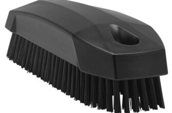 Vikan 64409 Stiff Nail Scrubbing Brush Clean Bathroom Kitchen Upholstery Fabric 13cm x 5cm x 4cm,