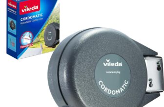 Vileda Cordomatic Retractable Washing line 15m 1 x 15m clothes line holds up to 15kg Extendable Clothes Line Automatic retraction Strong and durable Wall Mounted for Indoor & Outdoor Use