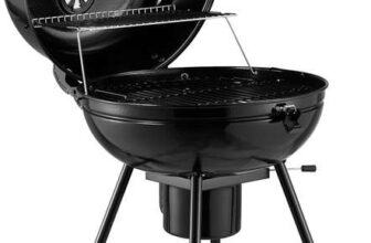 VonHaus Charcoal BBQ 22.5 Portable Kettle Barbecue with Warming Rack – Free C&C
