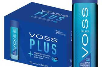 Voss Water, VOSS UK Plus, Artesian Still Water with Aquamin, Minerals and Electrolytes, Bulk pack of 24 x 500 ml