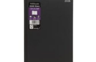 WHSmith Black A5 2026 Day to Page Essential Diary with Appointments