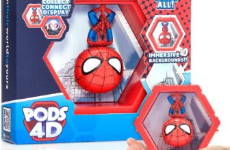 WOW PODS – 4D Marvel Spider-man, Unique Connectable Collectable Bobble-head figure that Bursts from their World into Yours, Wall or Shelf Display, Marvel Toys and Gifts, Series 1 no. 411