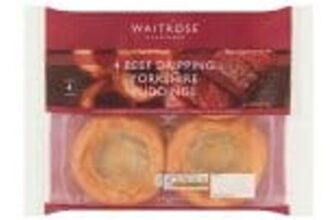 Waitrose 4 Beef Dripping Yorkshire Puddings 192g