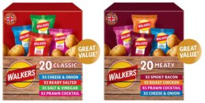 Walkers Classic/Meaty Variety Multipack Crisps Box 20x25G