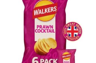 Walkers Prawn Cocktail Multipack Crisps 6x25g