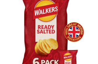 Walkers Ready Salted Multipack Crisps 6x25g