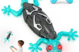 Wall Crawler Gecko, Remote Control Charging Gecko, 360 Rotation Lizard Remote Control Toy, Birthday Suitable for Boys and Girls, Boys Toys Age 4 (Blue)