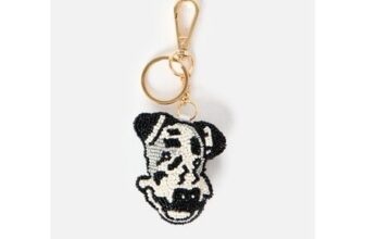 Walter the Dog Beaded Keyring