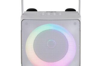 Warmiehomy Karaoke Machine with Two Wireless Mics, Portable Bluetooth Speaker