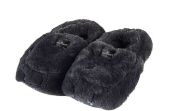 Warmies Fully Heatable Wellness Slippers in Steel Grey One size: UK Sizes 3-8