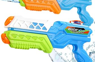 Water Guns Powerful Long Distance, 2 Pack 600ML Big Water Gun Long Range, Water Pistols for Kids Adults, Summer Pool Beach Party Toys, Water Guns Kids (Blue)